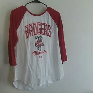Brand New- UW Badgers under armour shirt